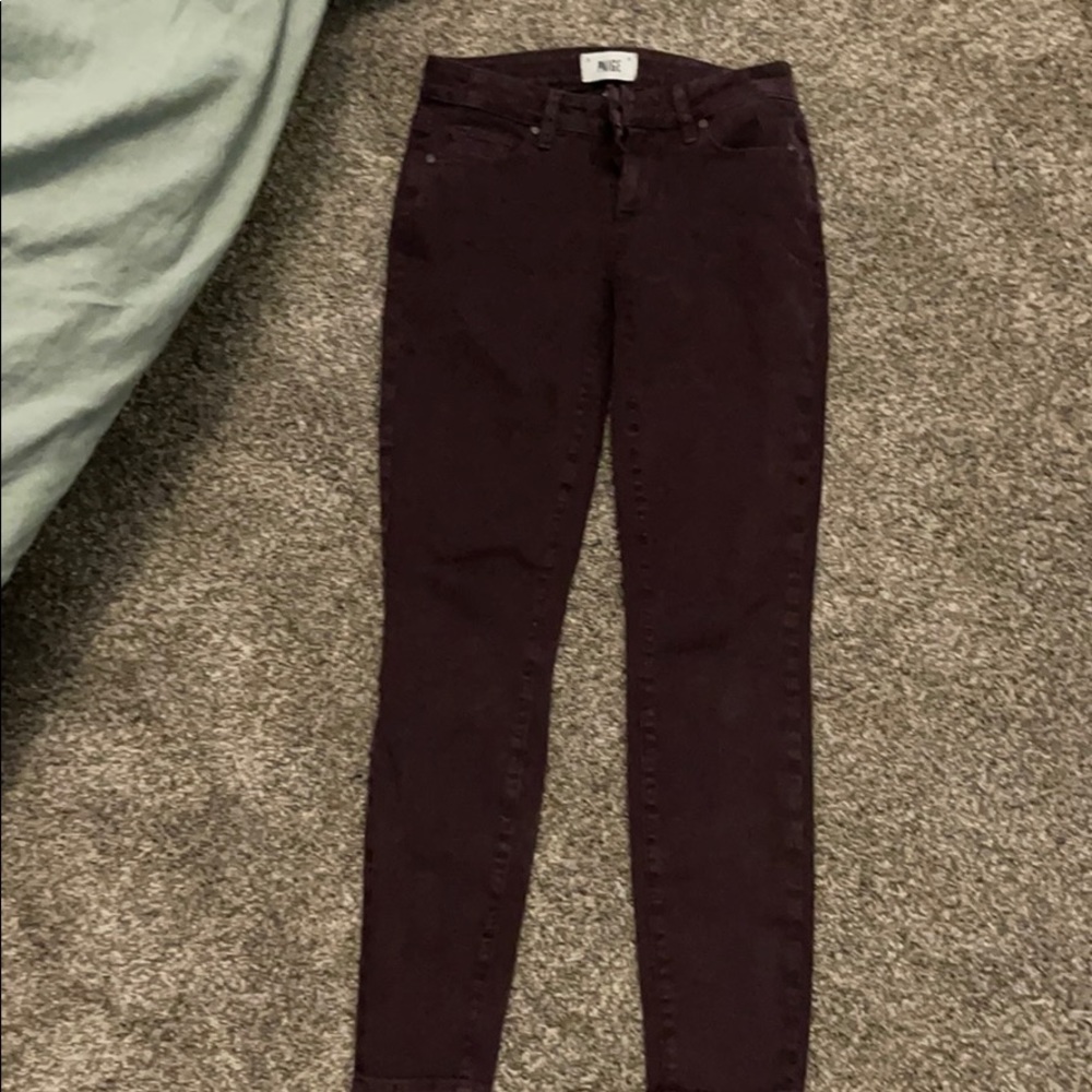 Paige denim eggplant jeans size 26